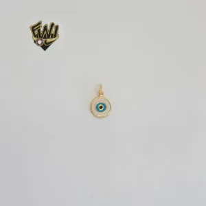 (1-2159-2) Gold Laminate - Small Evil Eye Pendants - BGF