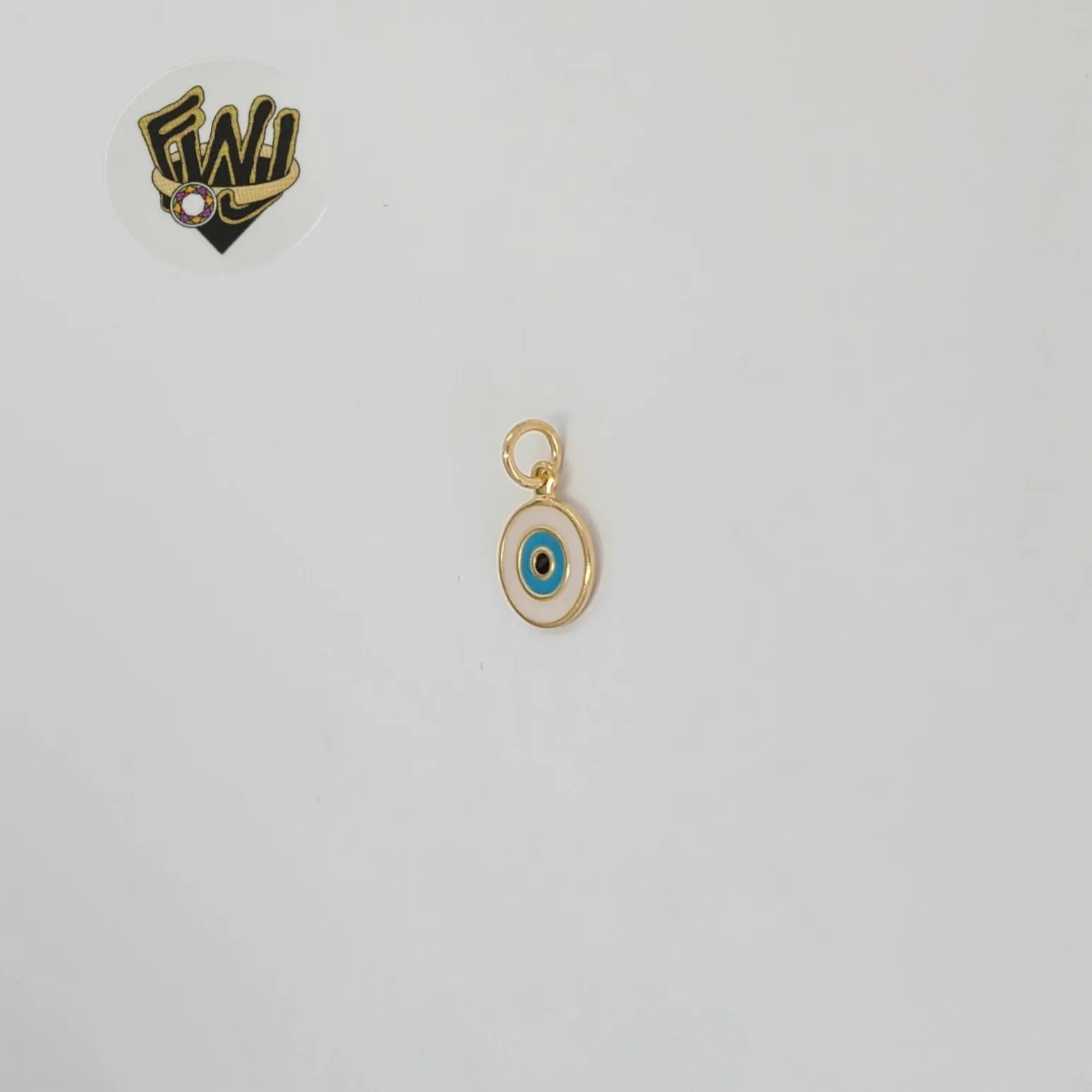 (1-2159-2) Gold Laminate - Small Evil Eye Pendants - BGF