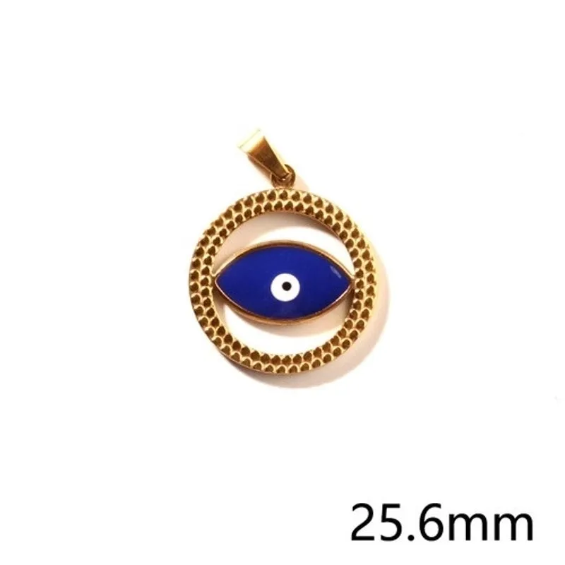 1 Piece Retro Simple Style Devil's Eye Stainless Steel Plating Pendant Jewelry Accessories