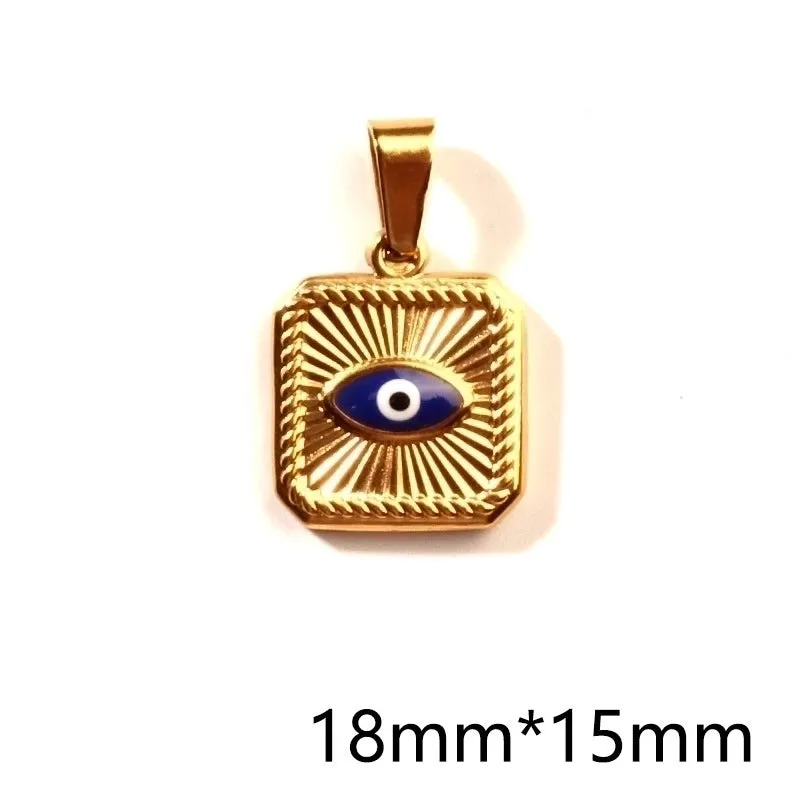 1 Piece Retro Simple Style Devil's Eye Stainless Steel Plating Pendant Jewelry Accessories