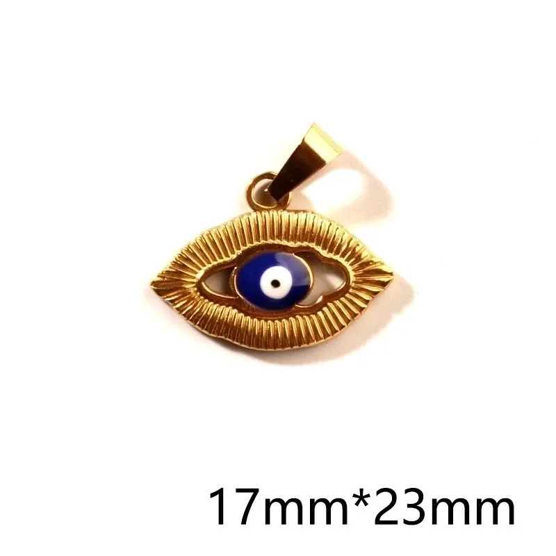 1 Piece Retro Simple Style Devil's Eye Stainless Steel Plating Pendant Jewelry Accessories