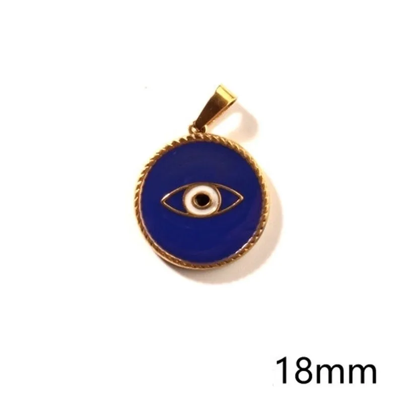 1 Piece Retro Simple Style Devil's Eye Stainless Steel Plating Pendant Jewelry Accessories