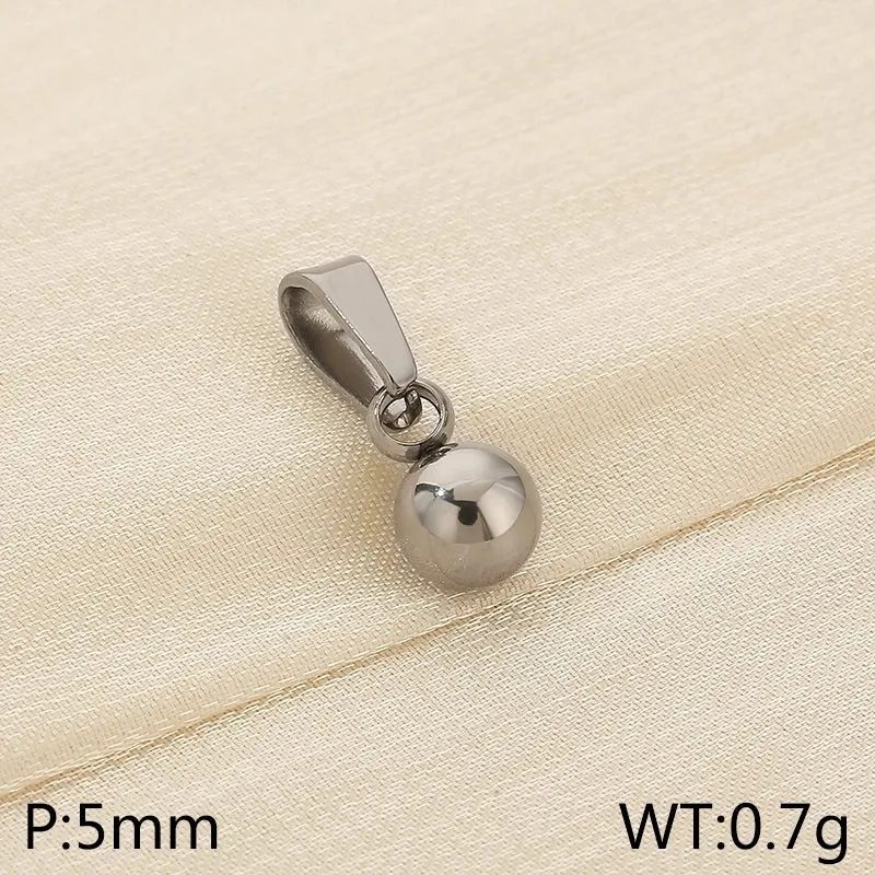 1 Piece Simple Style Classic Style Round Titanium Steel Polishing Pendant Jewelry Accessories