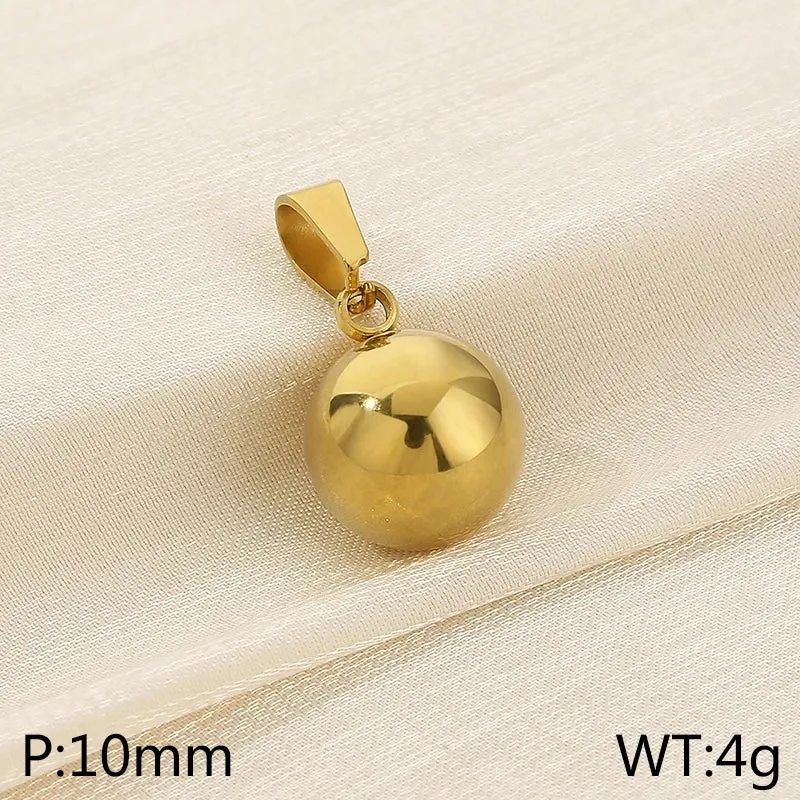 1 Piece Simple Style Classic Style Round Titanium Steel Polishing Pendant Jewelry Accessories