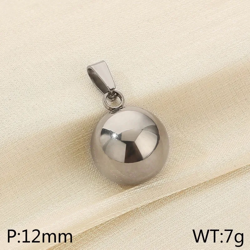 1 Piece Simple Style Classic Style Round Titanium Steel Polishing Pendant Jewelry Accessories