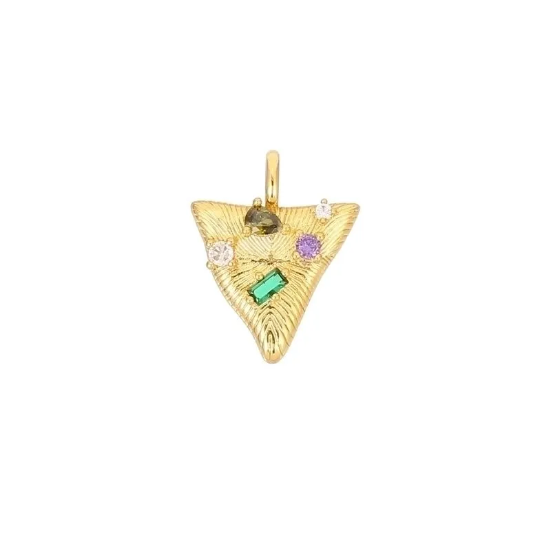 1 Piece Simple Style Geometric Copper Plating Inlay Pendant Jewelry Accessories