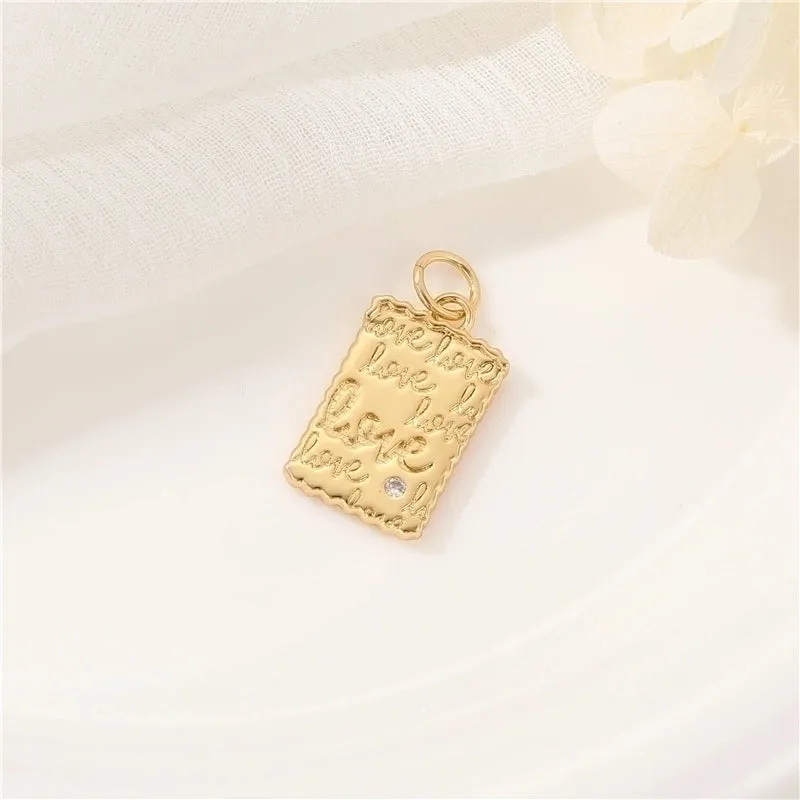 1 Piece Simple Style Geometric Copper Plating Inlay Pendant Jewelry Accessories