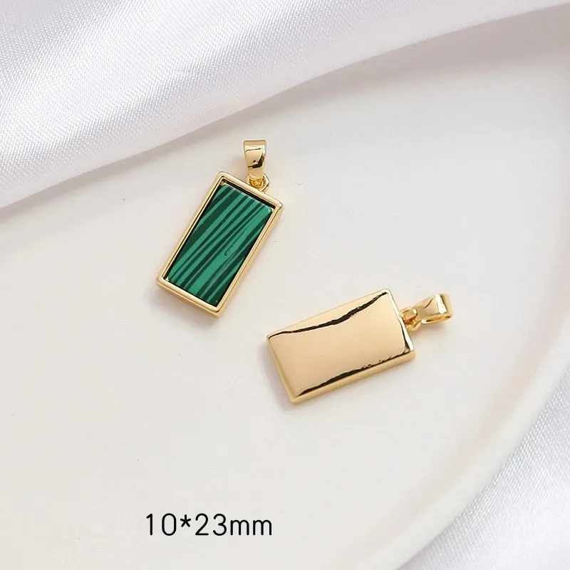 1 Piece Simple Style Geometric Flower Copper Inlay Pendant Jewelry Accessories