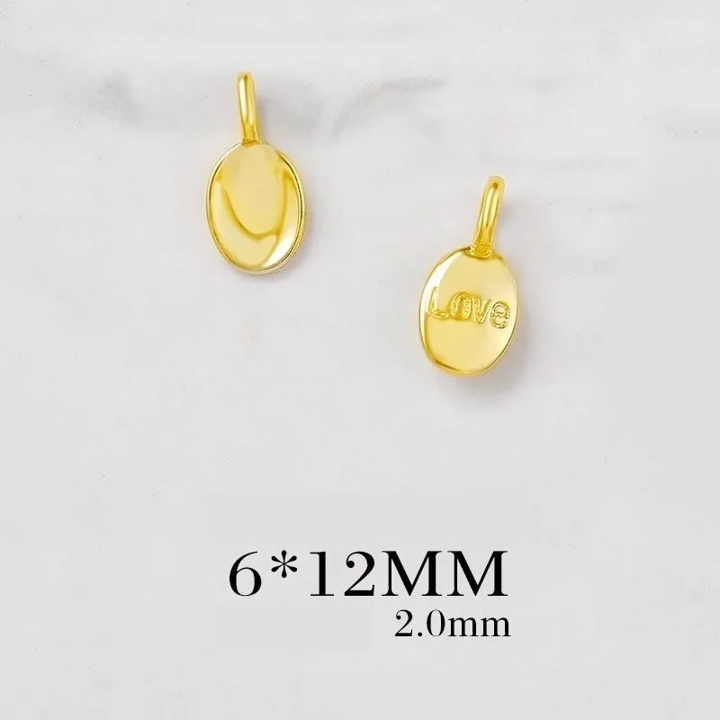 1 Piece Simple Style Love Solid Color Copper Plating Pendant Jewelry Accessories