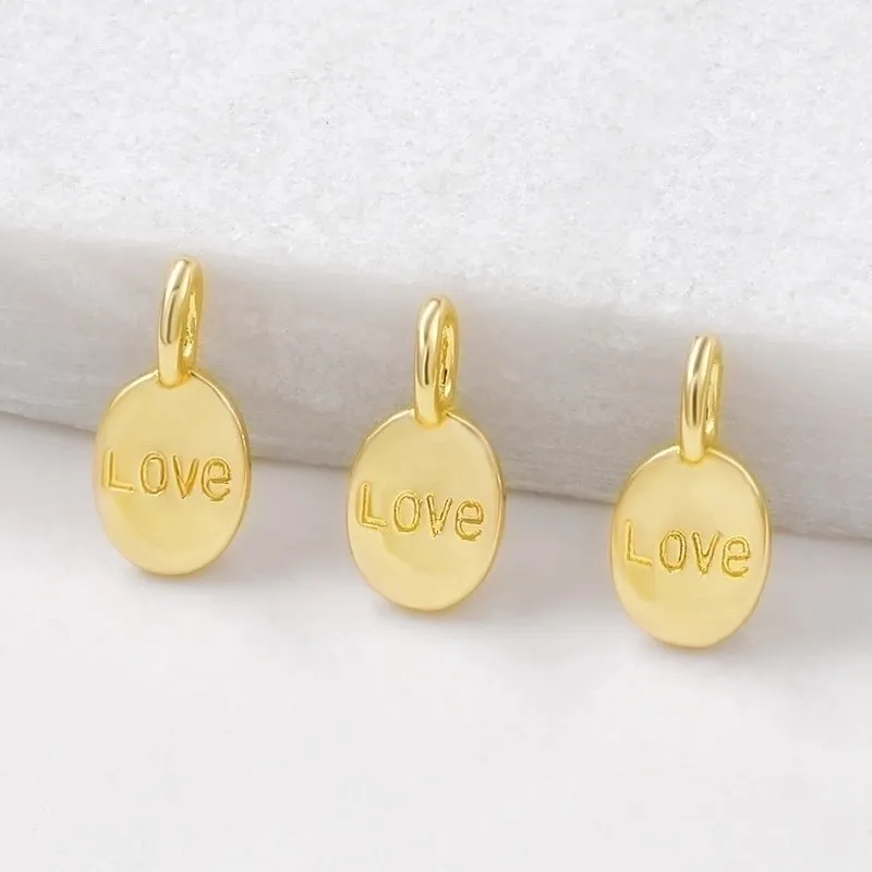 1 Piece Simple Style Love Solid Color Copper Plating Pendant Jewelry Accessories