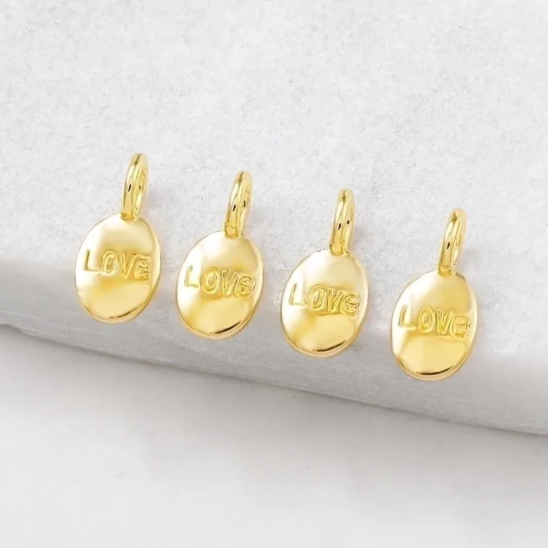 1 Piece Simple Style Love Solid Color Copper Plating Pendant Jewelry Accessories