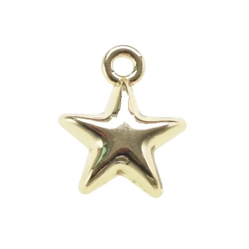 10 Pcs/package Simple Style Star Heart Shape Butterfly Alloy Plating Inlay Pendant Jewelry Accessories