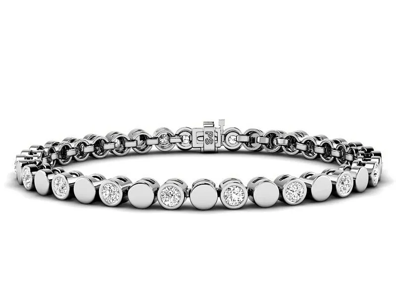 1.00-4.00 CT Round Cut Lab Grown Diamonds - Diamond Bracelet