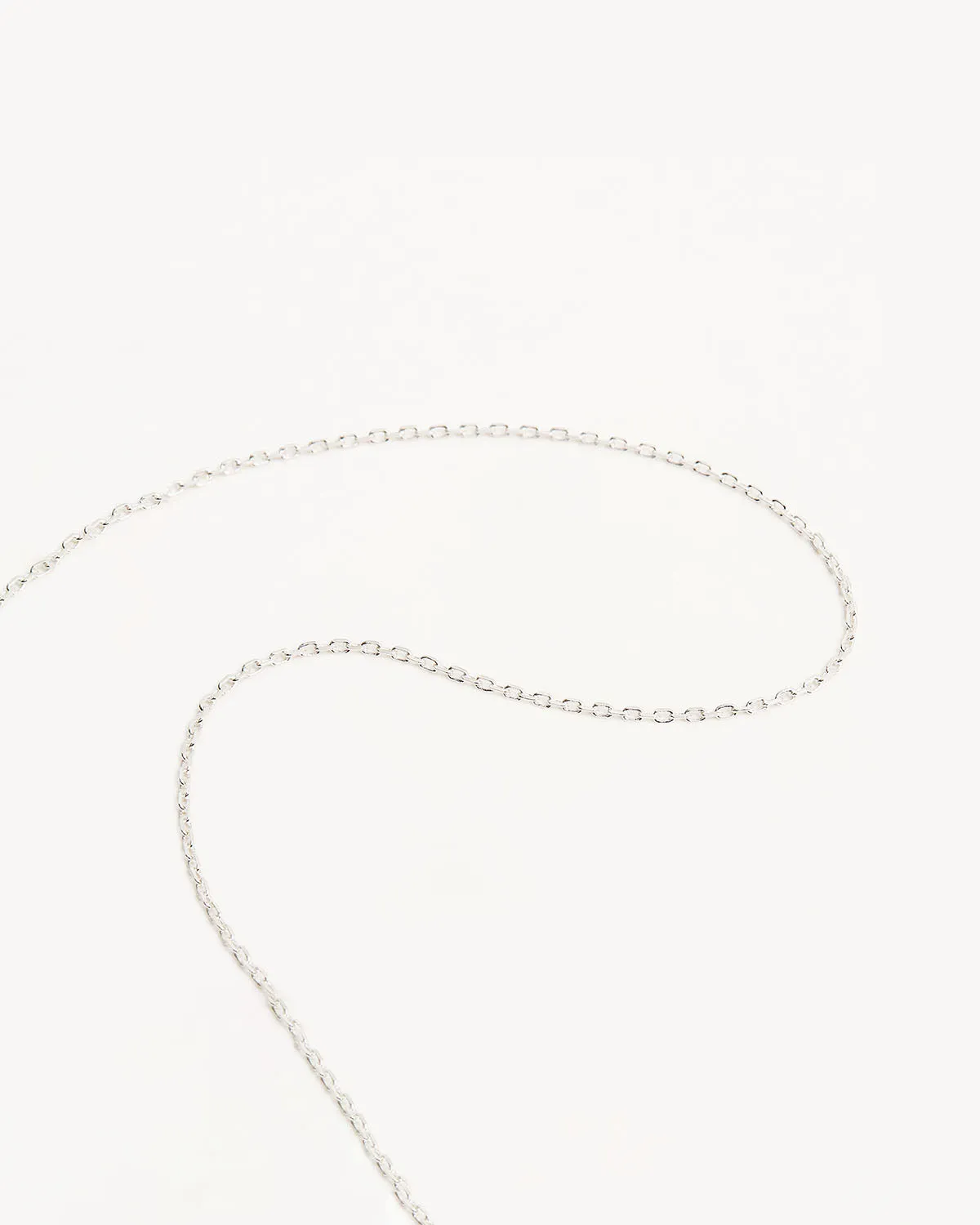 14k Solid White Gold 18" Signature Chain Necklace