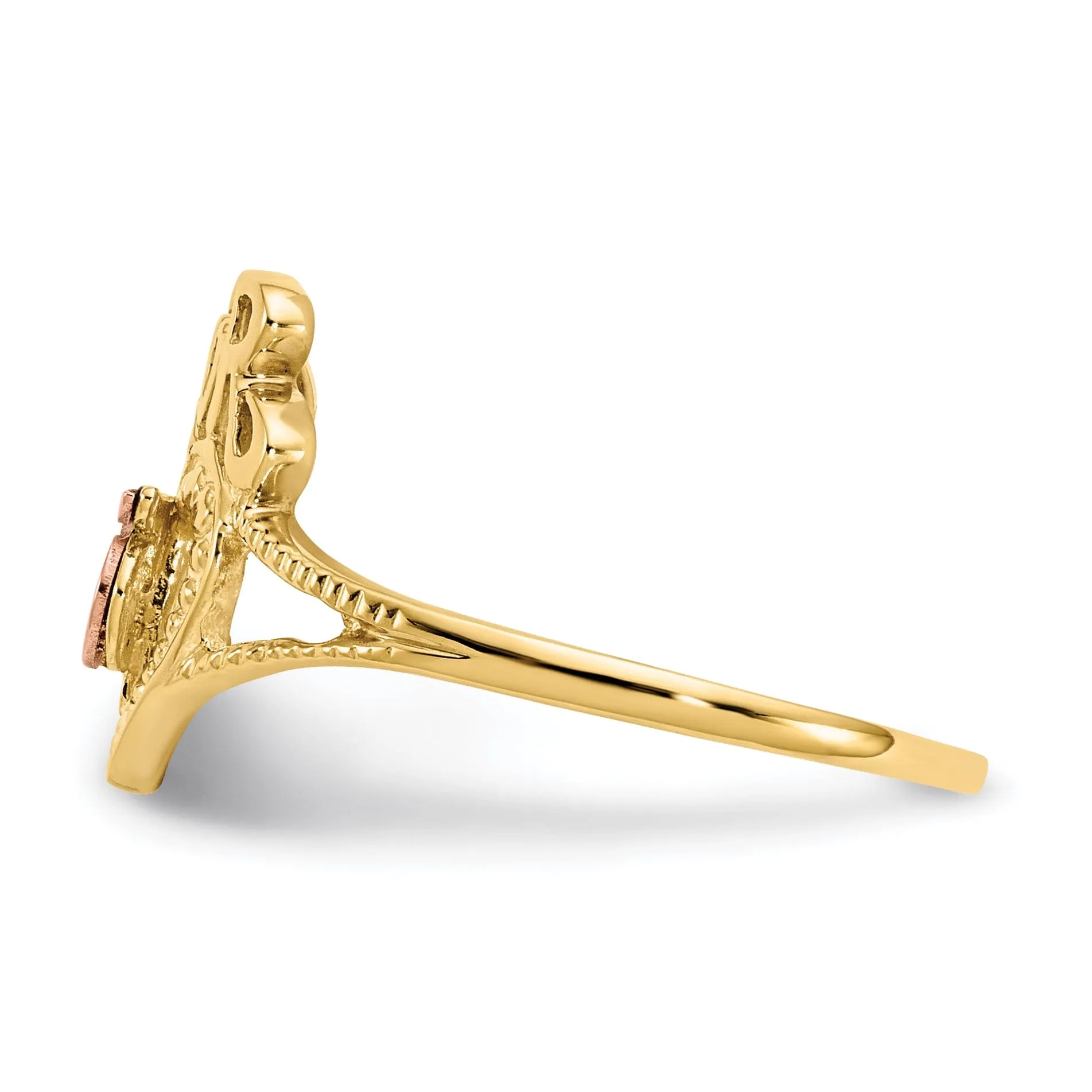 14k Two Tone Gold 'Amor 15' Heart Ring