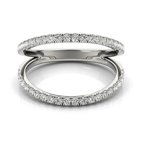 14k White Gold Diamond Split Band Ring (1/4 cttw)