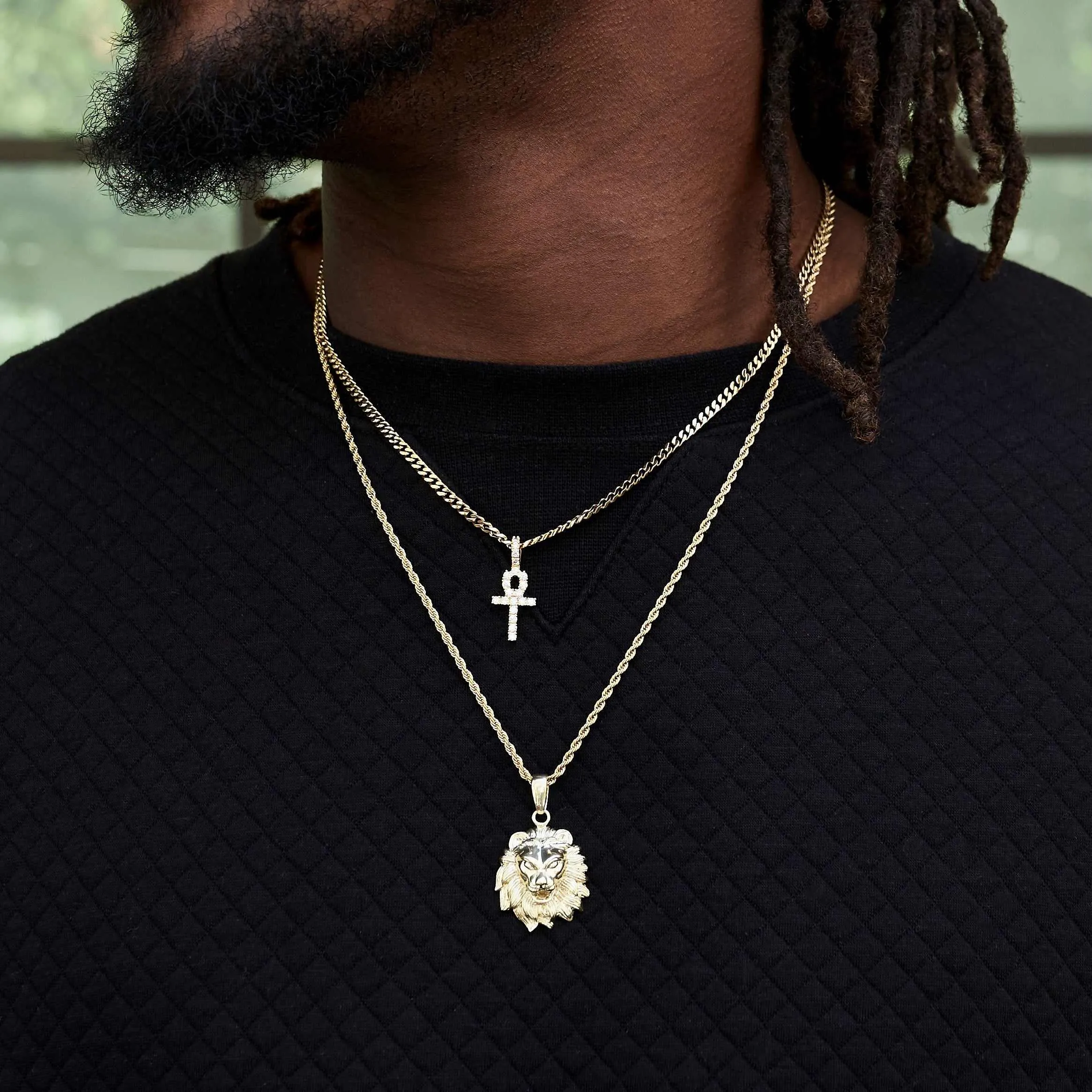 2 Chains   2 Pendants - Yellow Gold