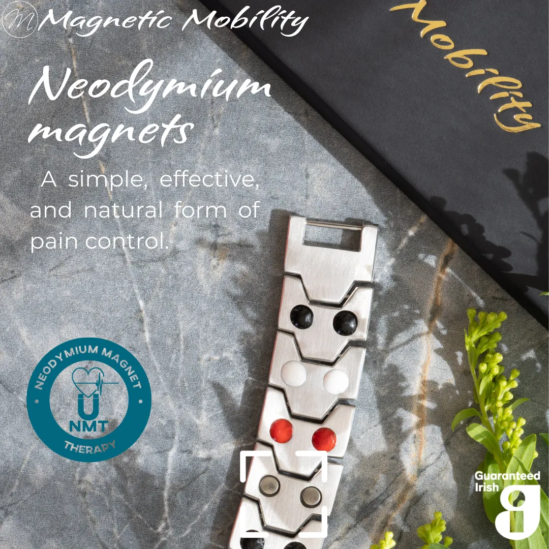 4in1 Magnetic Bracelet - Double Strength: Aster Moon | Magnetic Mobility