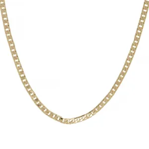 4mm Gold Cuban Curb Chain Classic 16/20/30 Inch