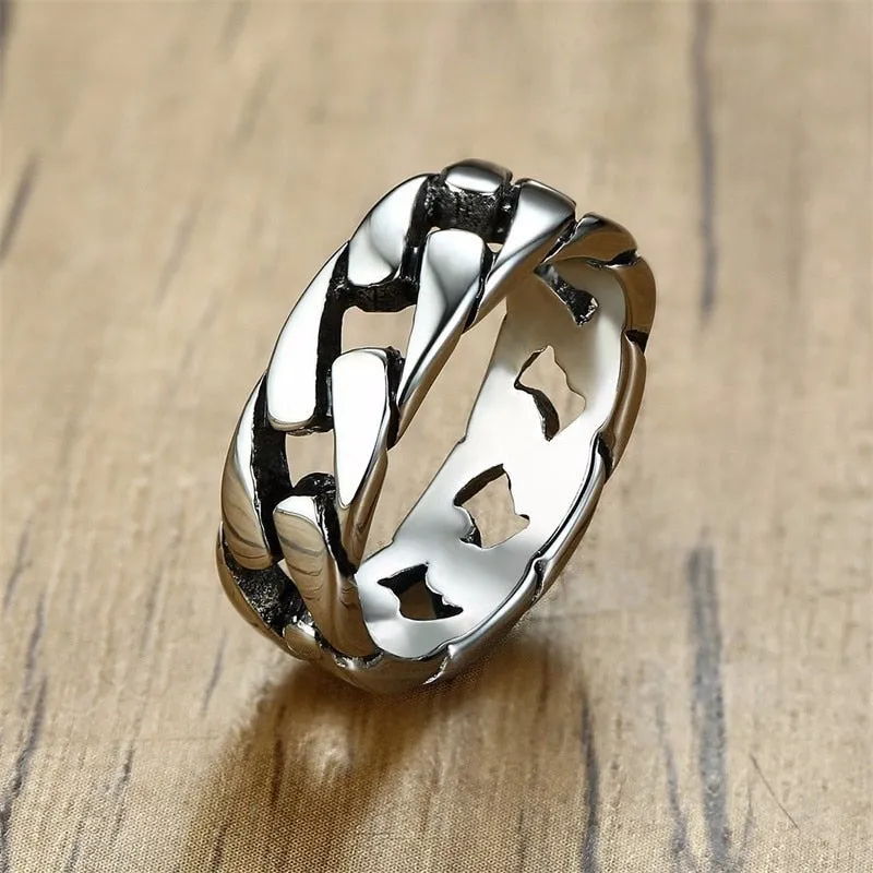 7MM Men Stainless Steel Ring for Men