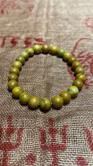 8MM Wood Grain Jasper Bead Stretchy Bracelet