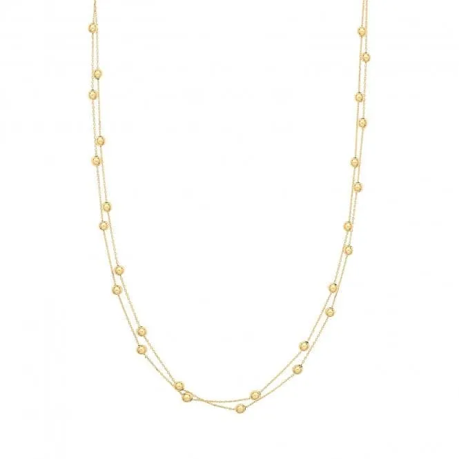 9ct Yellow Gold Strand Beaded Necklet