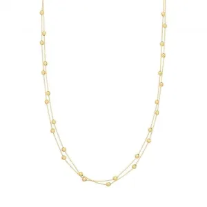 9ct Yellow Gold Strand Beaded Necklet