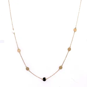 9ct Yellow Gold Tiny Disc Necklace