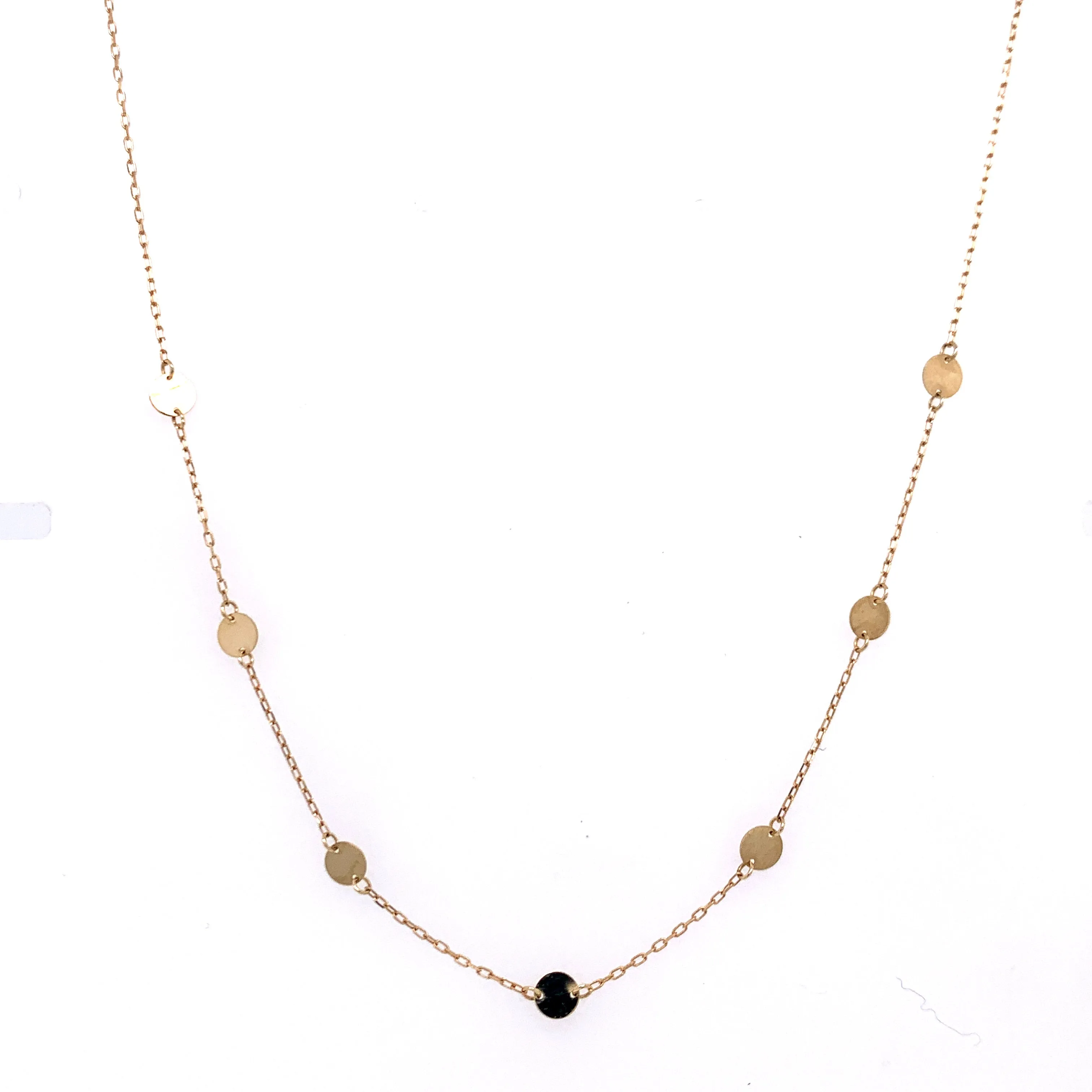 9ct Yellow Gold Tiny Disc Necklace