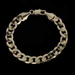 9mm Gold Cuban Curb Bracelet 6/8/9 Inches