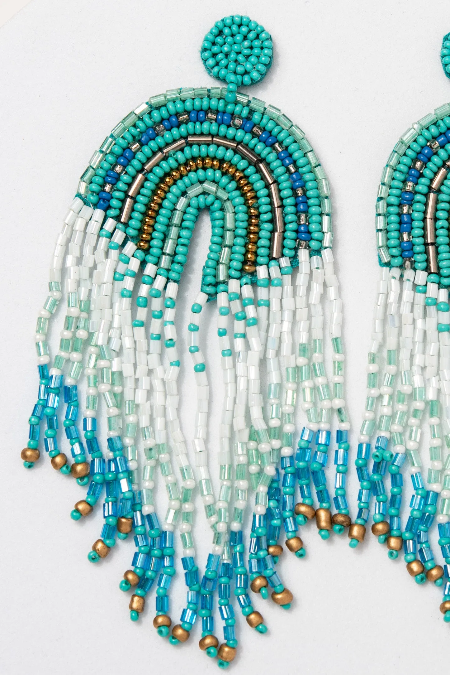 Abby Seed Bead Fringe Earrings