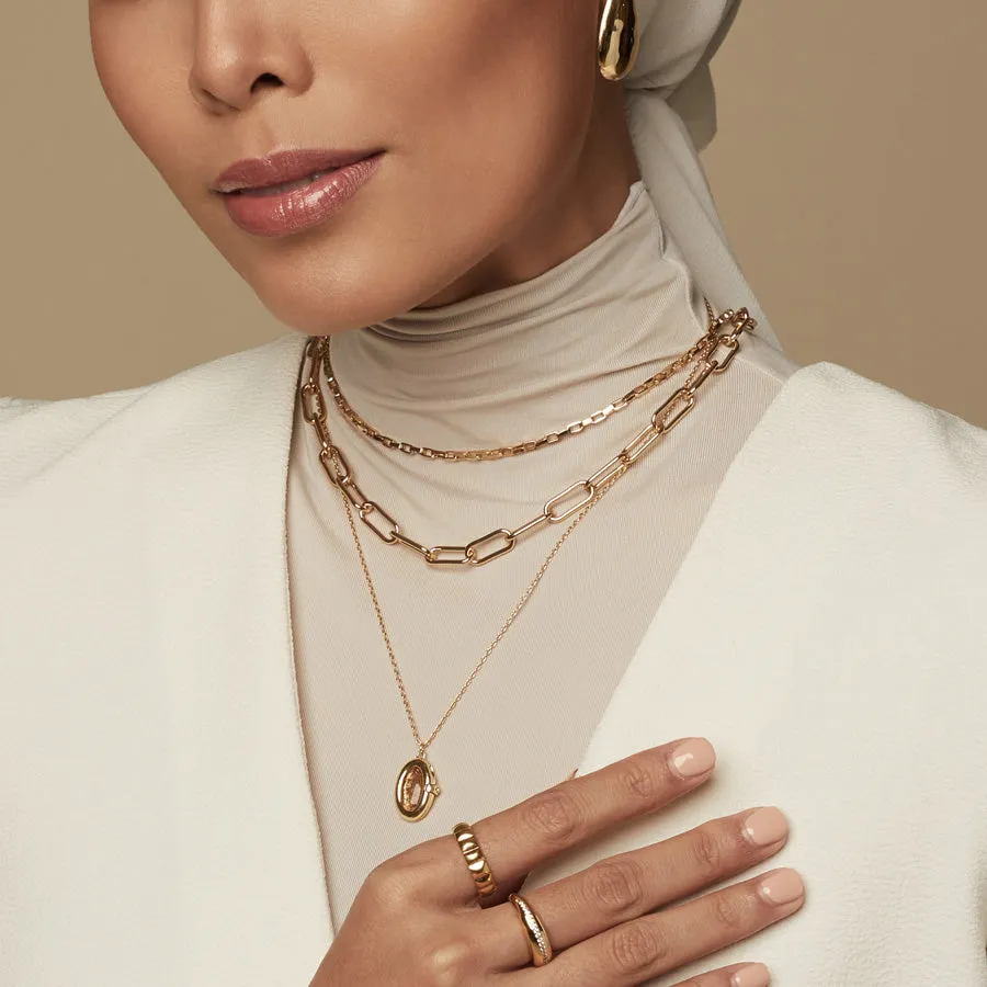 Alaia Box Chain Gold Necklace