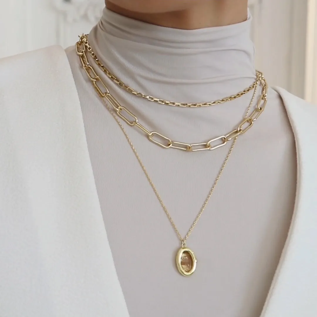 Alaia Box Chain Gold Necklace