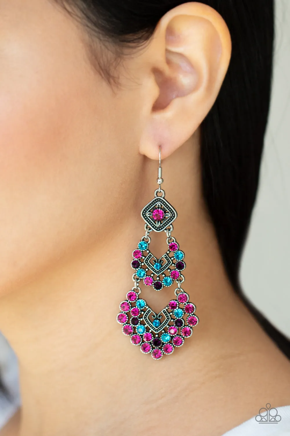 All For The GLAM - Multi Paparazzi Earrings