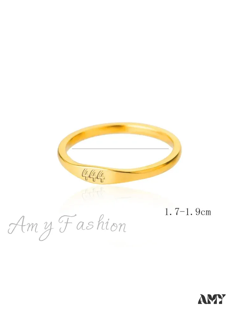 Amy Fashion - 1pc Fashionable Number Detail Ring