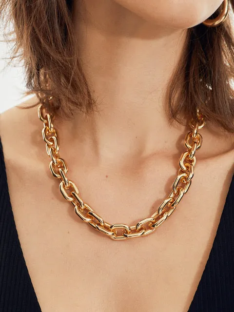 Amy Gold Chain Necklace - Gold