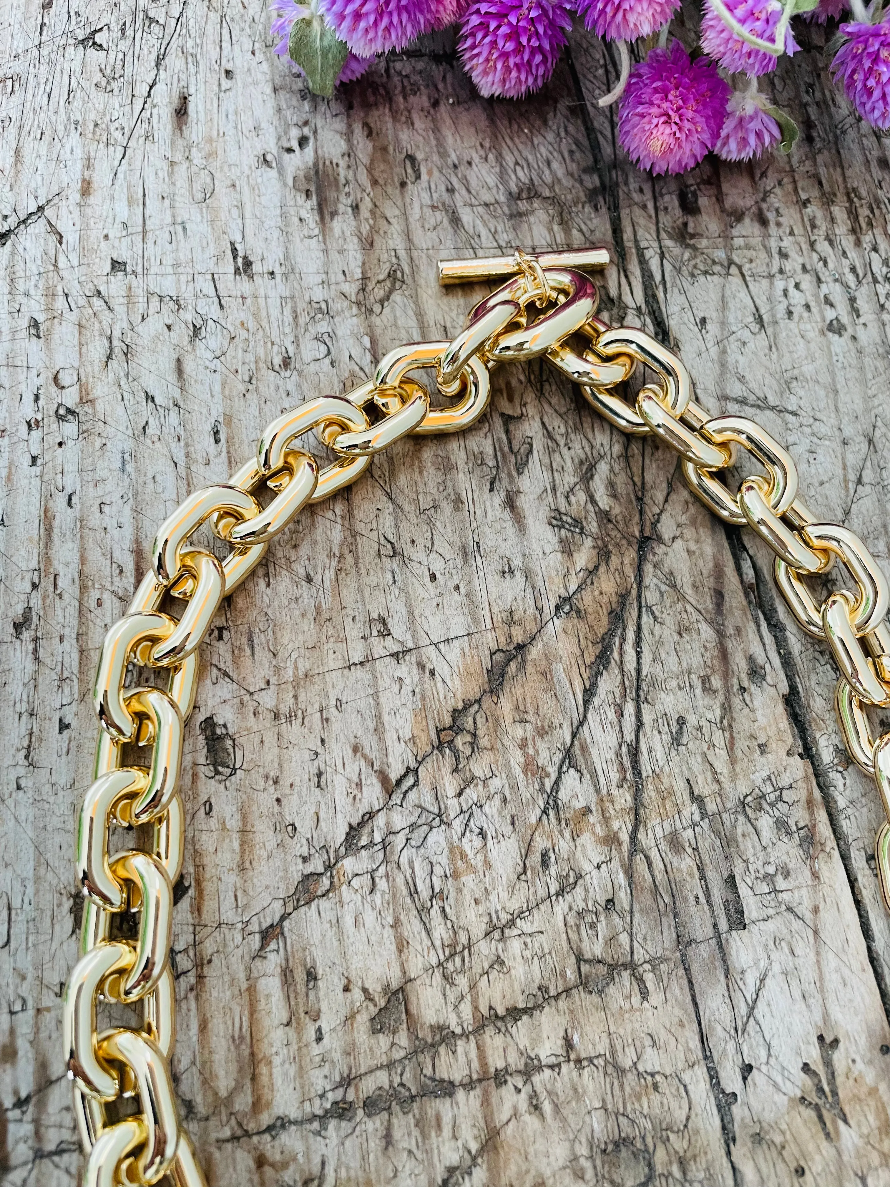 Amy Gold Chain Necklace - Gold