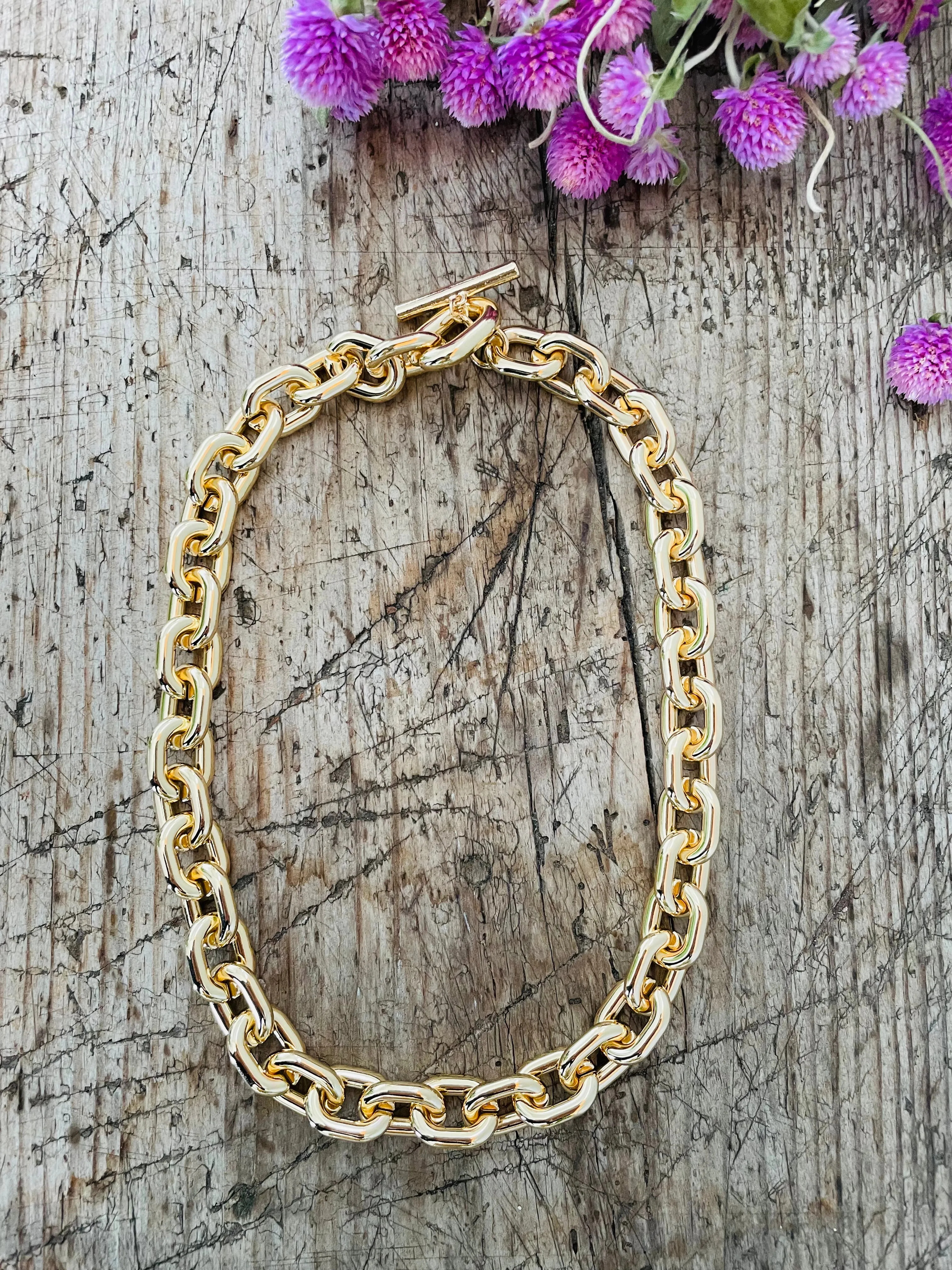 Amy Gold Chain Necklace - Gold