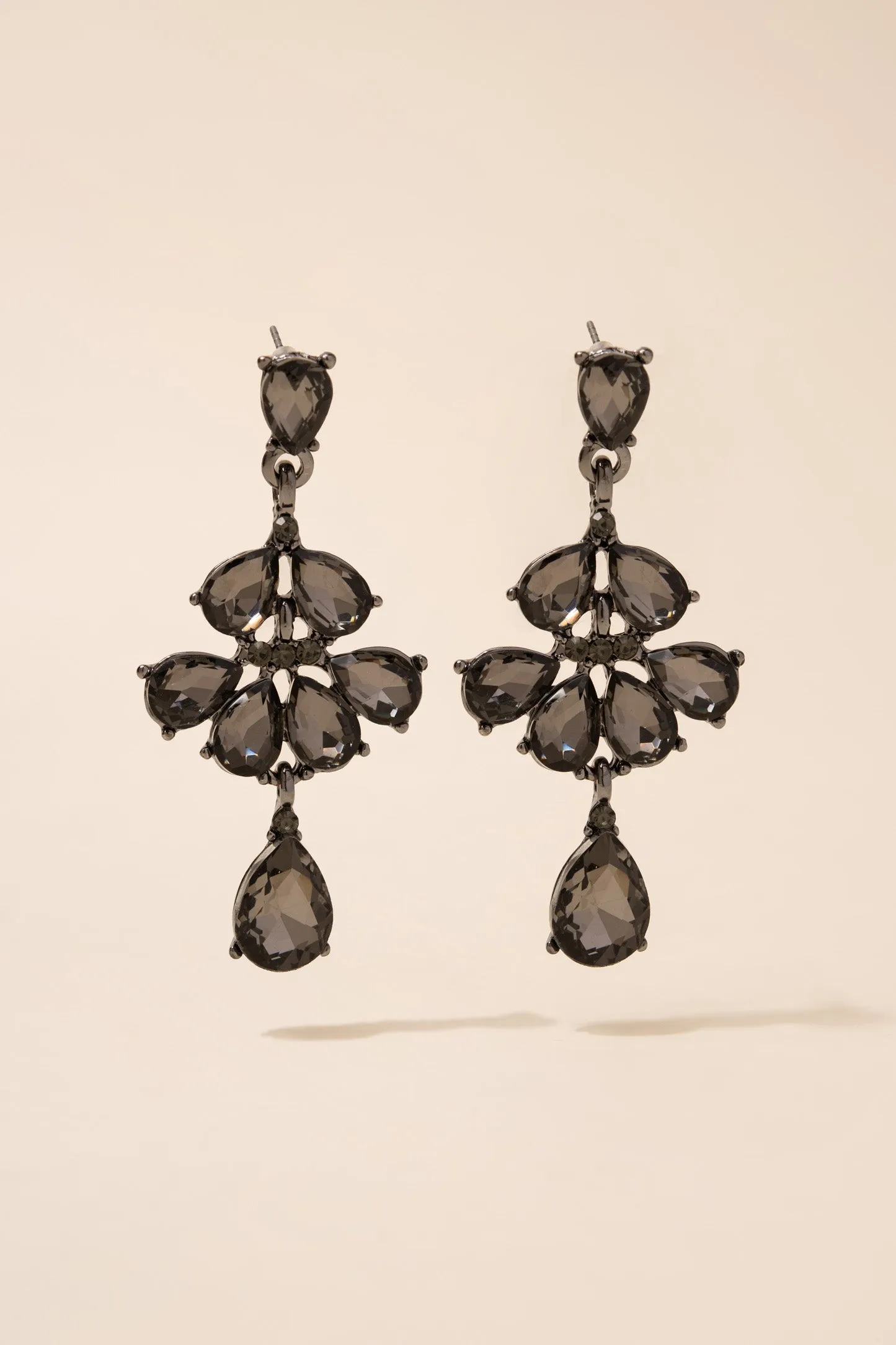 Anette Long Petal Chandelier Earrings