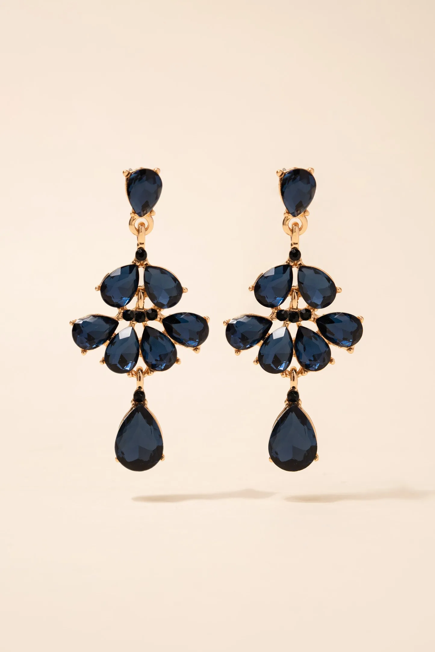 Anette Long Petal Chandelier Earrings