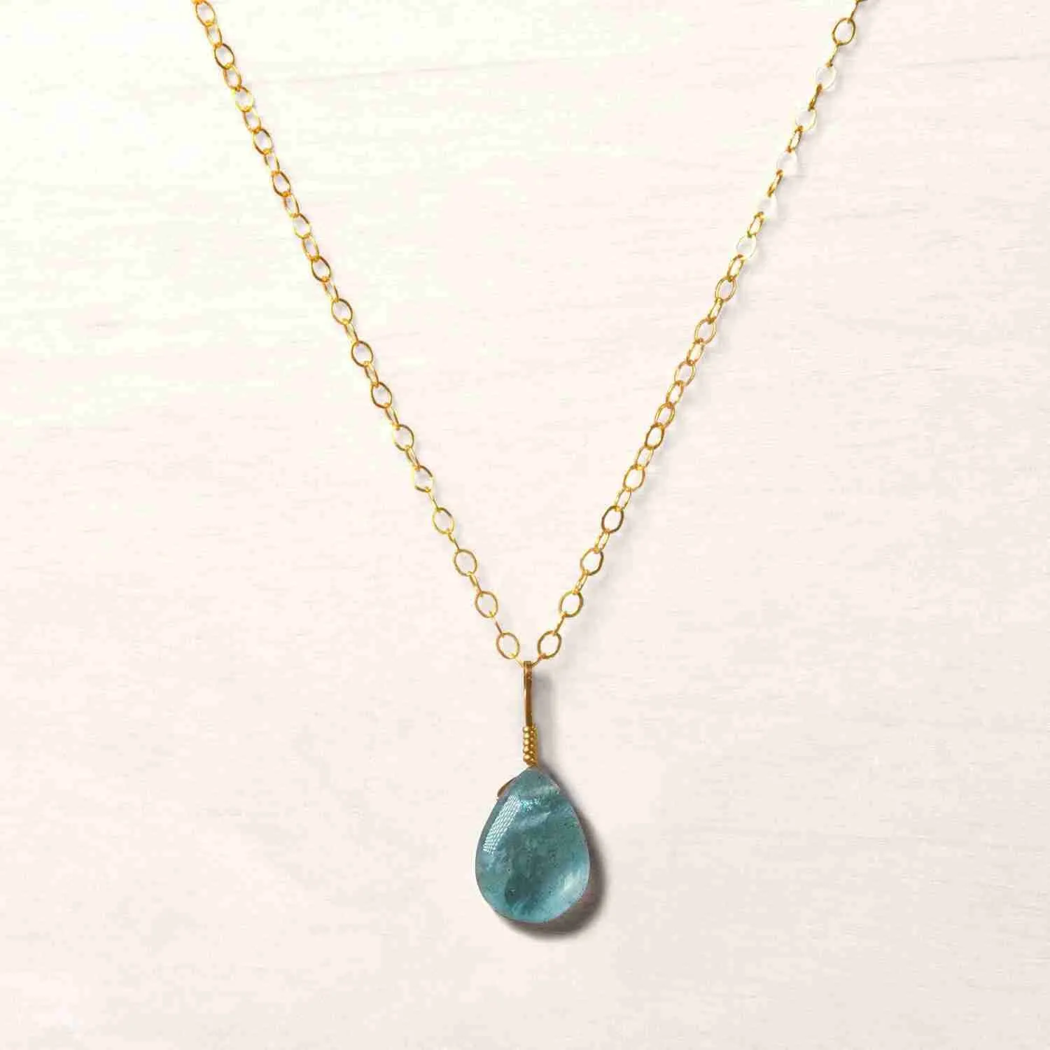 Aquamarine Simple Necklace