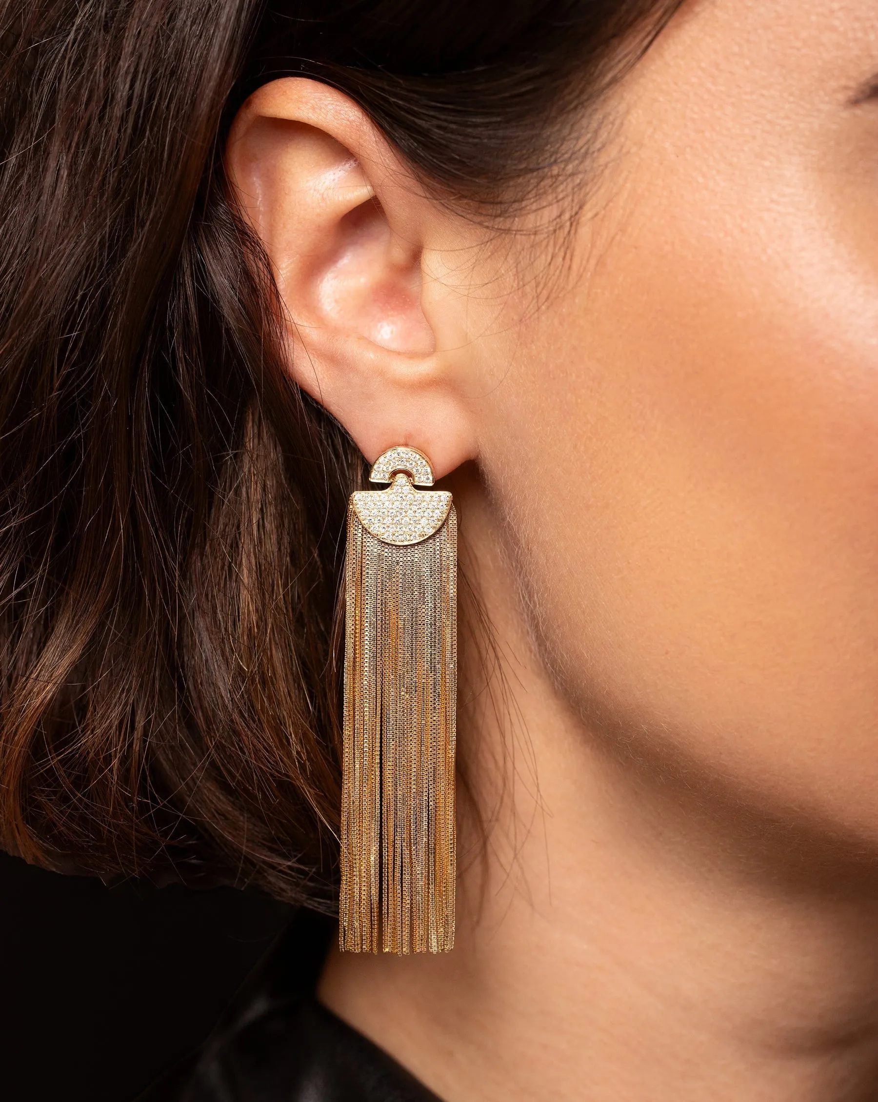 Art Deco Waterfall Earrings