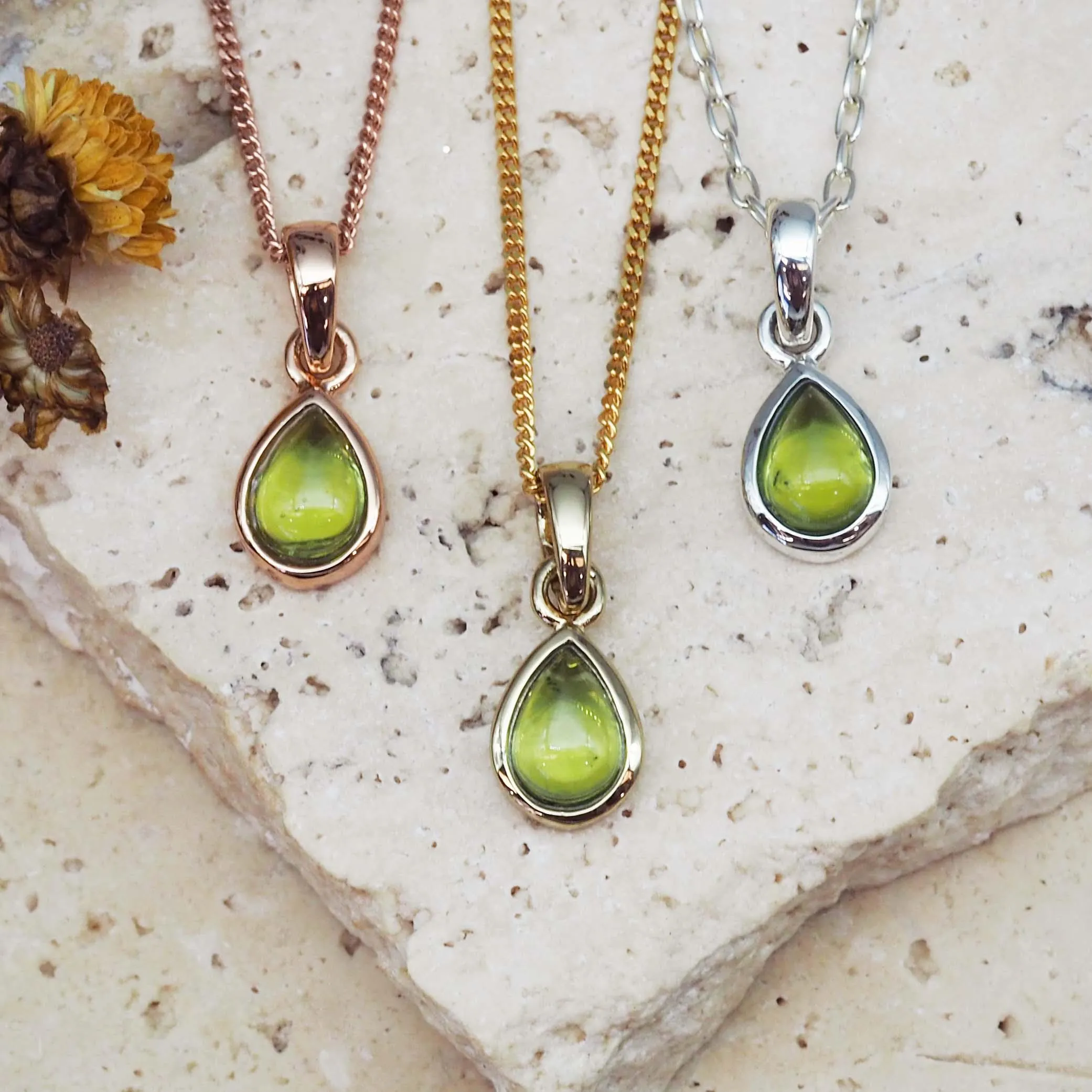 August Birthstone Necklace - Peridot