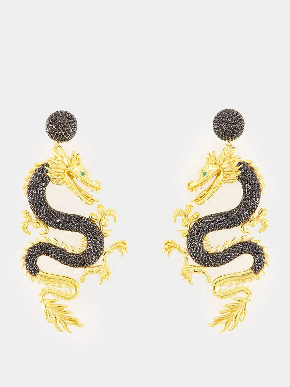 Black Dragon Earrings