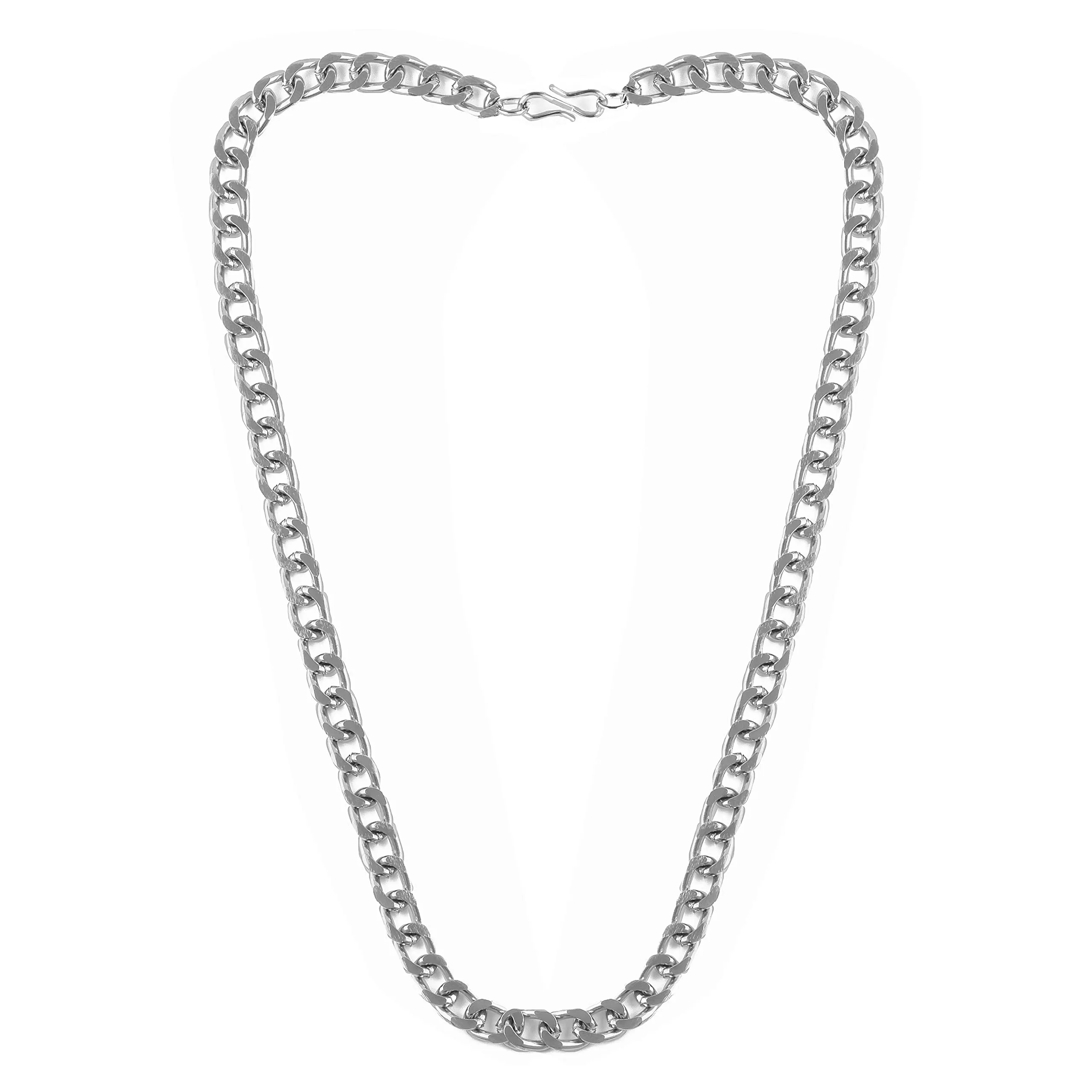 Brado Jewellery Silver Plated Stainless Steel Chain For Boys and Man