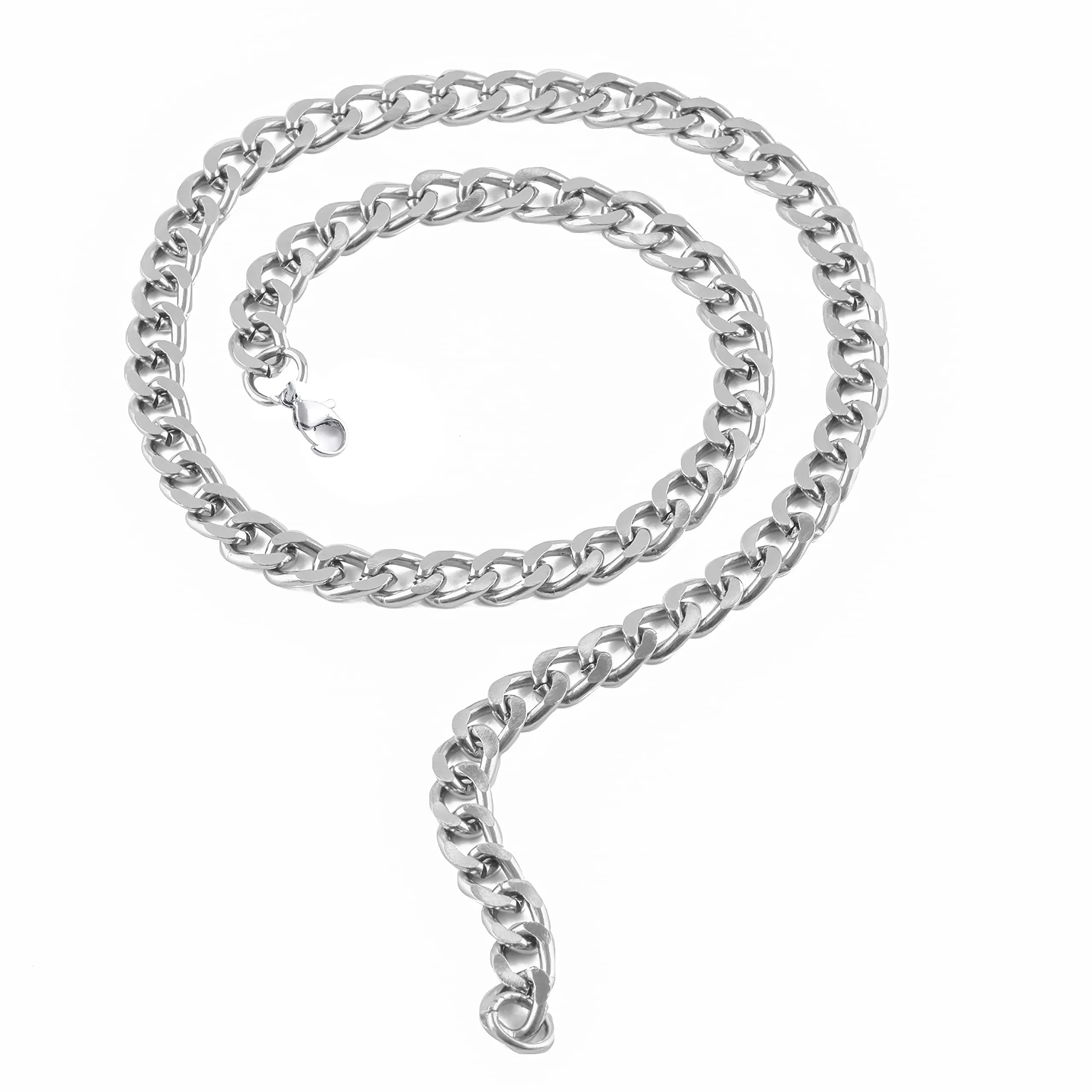 Brado Jewellery Silver Plated Stainless Steel Chain For Boys and Man