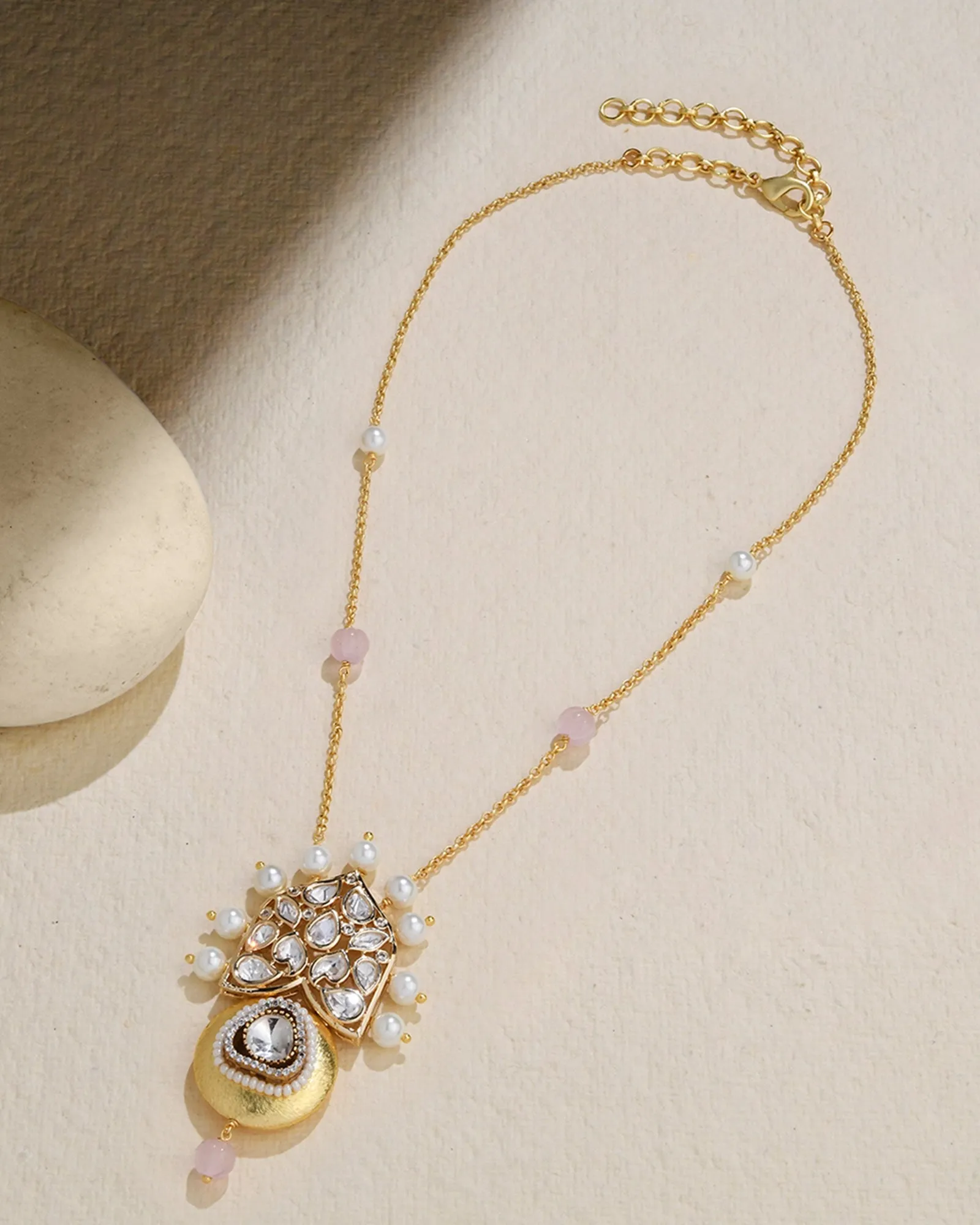 Brilliant Polki Pearl Pendant