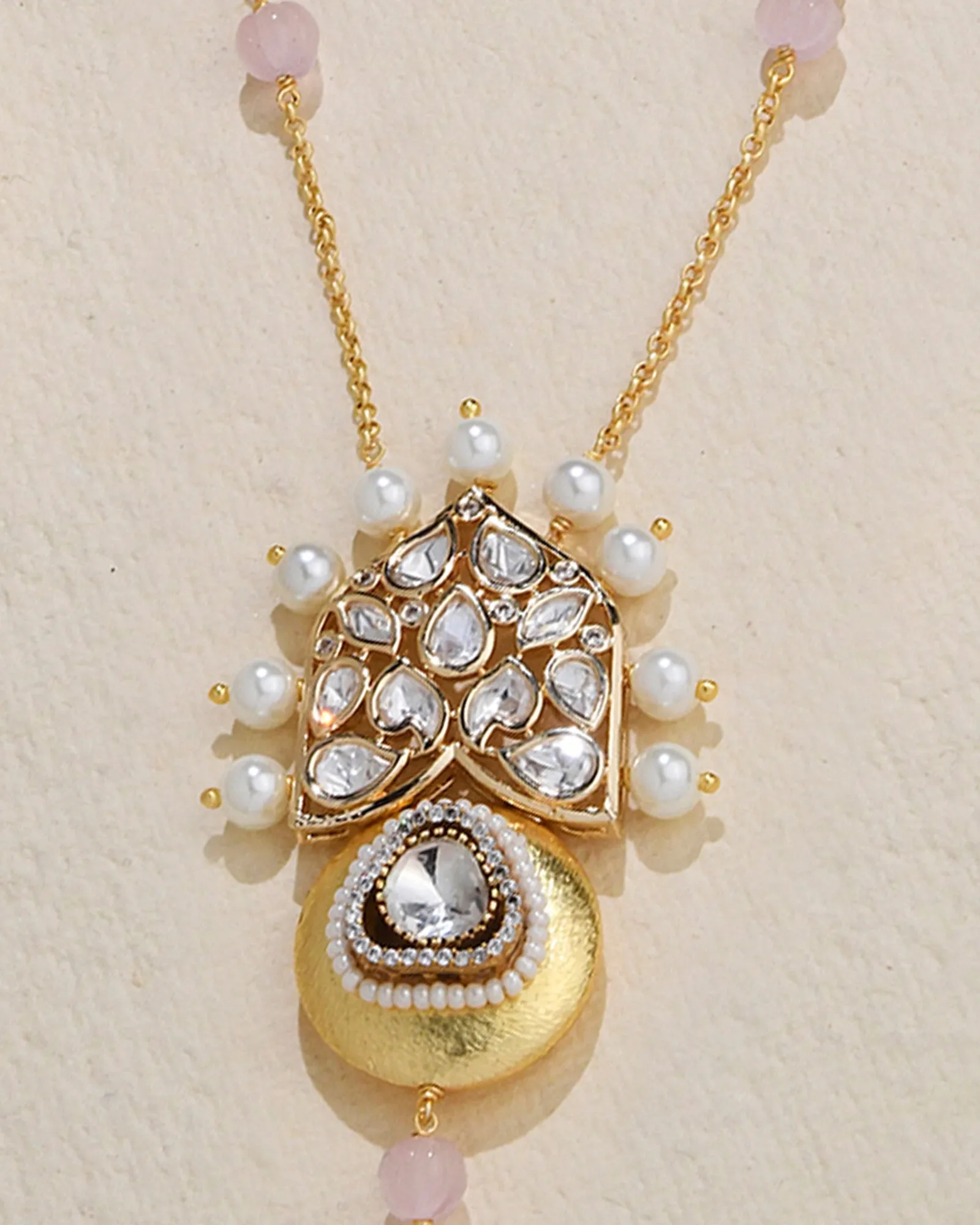 Brilliant Polki Pearl Pendant