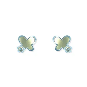 Butterfly shape Gold an Diamound Earrings