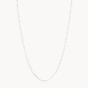 By Charlotte 14k White Gold 18" Signature Chain Necklace